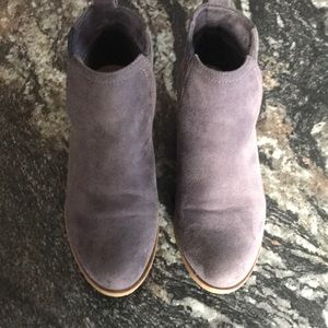 Lavender/gray booties